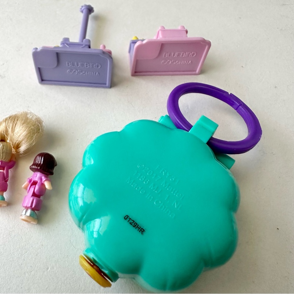 1995 Vintage Polly Pocket Comb 'n Curl Hair Salon and Pocket Fab Studio Compact - Picture 5 of 5